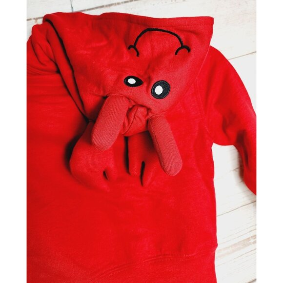 Red Lobster Nantasket Beach Embroidered Toddler Hooded Sweatshirt by Wild Child - Picture 8 of 10